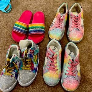 Size 1 girls shoe lot. Style child by JL and Lola And the boys.